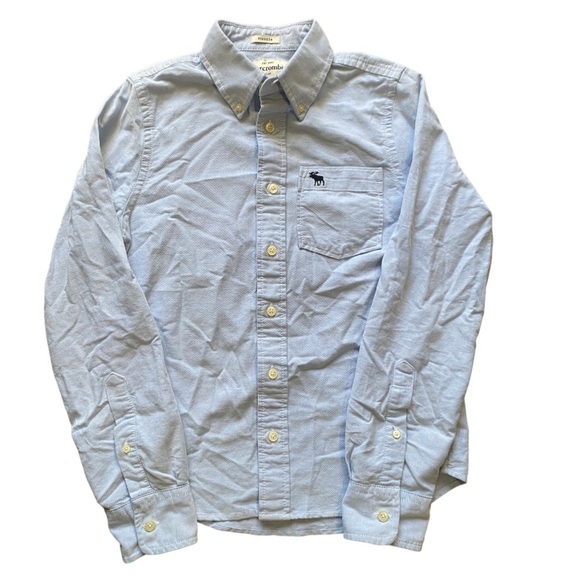 Abercrombie Kids Muscle Button Down Blue Shirt I Size: L - Picture 1 of 6